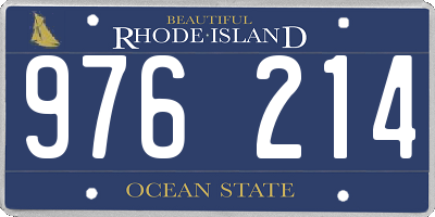 RI license plate 976214