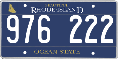 RI license plate 976222