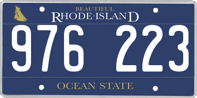 RI license plate 976223