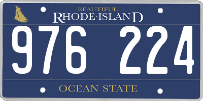 RI license plate 976224