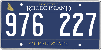 RI license plate 976227