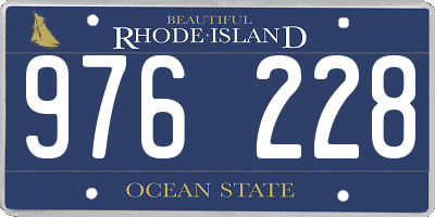 RI license plate 976228