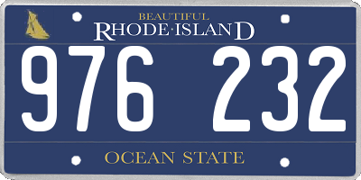 RI license plate 976232