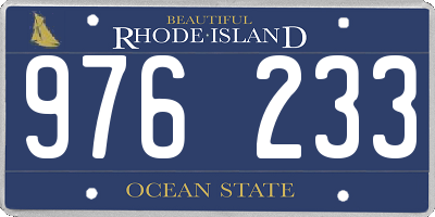 RI license plate 976233