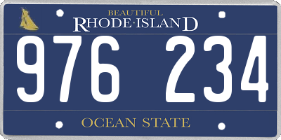 RI license plate 976234