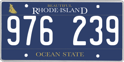 RI license plate 976239