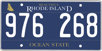 RI license plate 976268