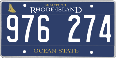 RI license plate 976274
