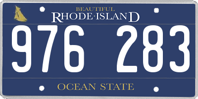 RI license plate 976283