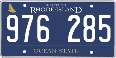 RI license plate 976285