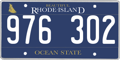 RI license plate 976302