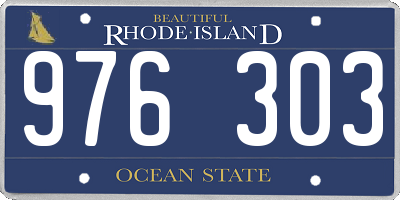 RI license plate 976303