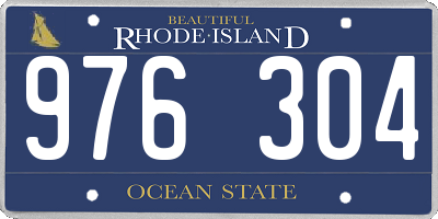 RI license plate 976304