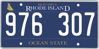 RI license plate 976307