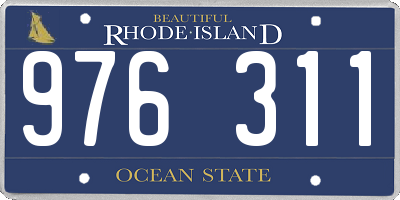 RI license plate 976311