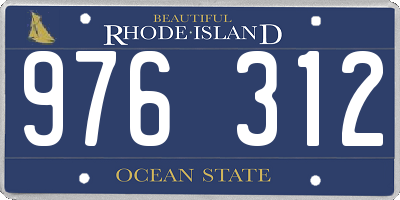 RI license plate 976312