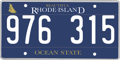 RI license plate 976315