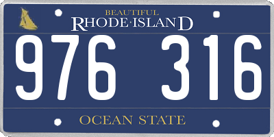 RI license plate 976316