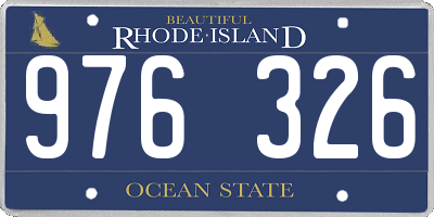RI license plate 976326