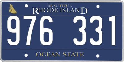 RI license plate 976331