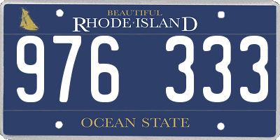 RI license plate 976333