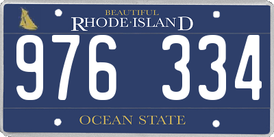 RI license plate 976334