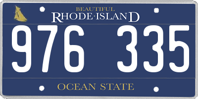 RI license plate 976335