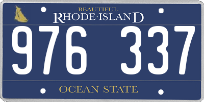 RI license plate 976337