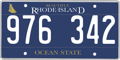 RI license plate 976342