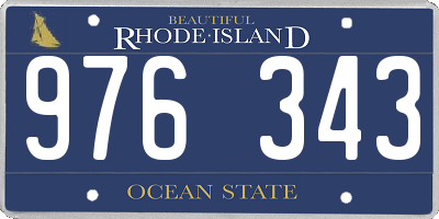 RI license plate 976343