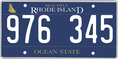 RI license plate 976345