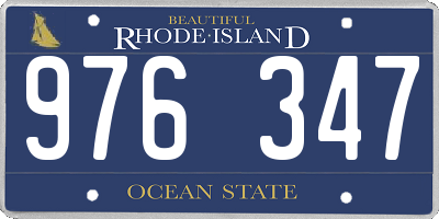 RI license plate 976347