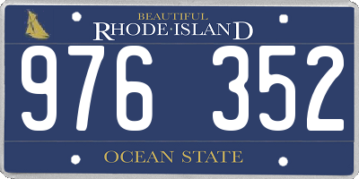RI license plate 976352