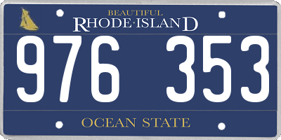 RI license plate 976353