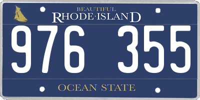 RI license plate 976355