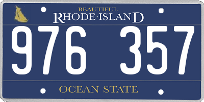 RI license plate 976357