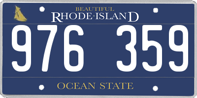 RI license plate 976359