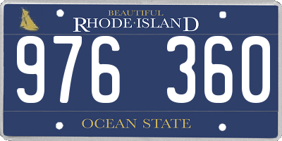 RI license plate 976360