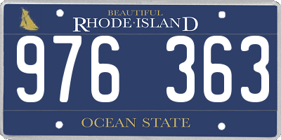 RI license plate 976363