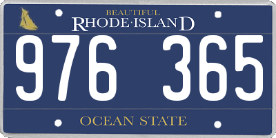 RI license plate 976365
