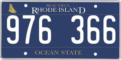 RI license plate 976366