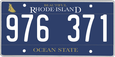 RI license plate 976371