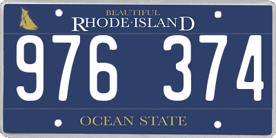 RI license plate 976374