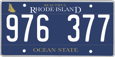 RI license plate 976377