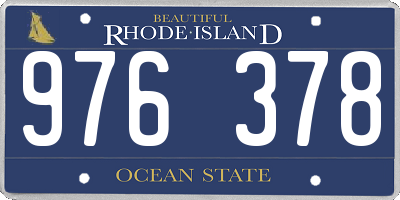 RI license plate 976378