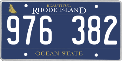 RI license plate 976382