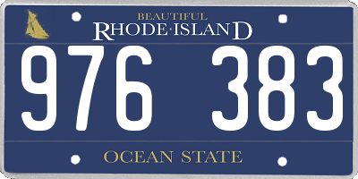 RI license plate 976383