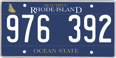 RI license plate 976392