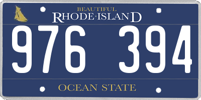 RI license plate 976394