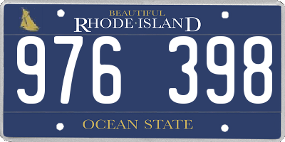RI license plate 976398